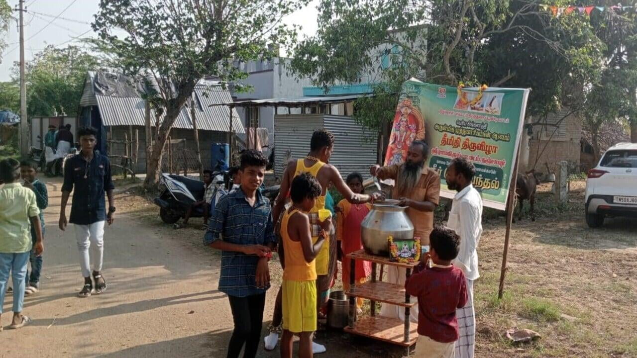 Buttermilk distribution to devotees on 27.03.2023
